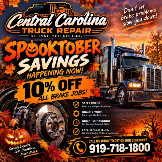 Spooktober Savings promotion: 10% off all brake jobs